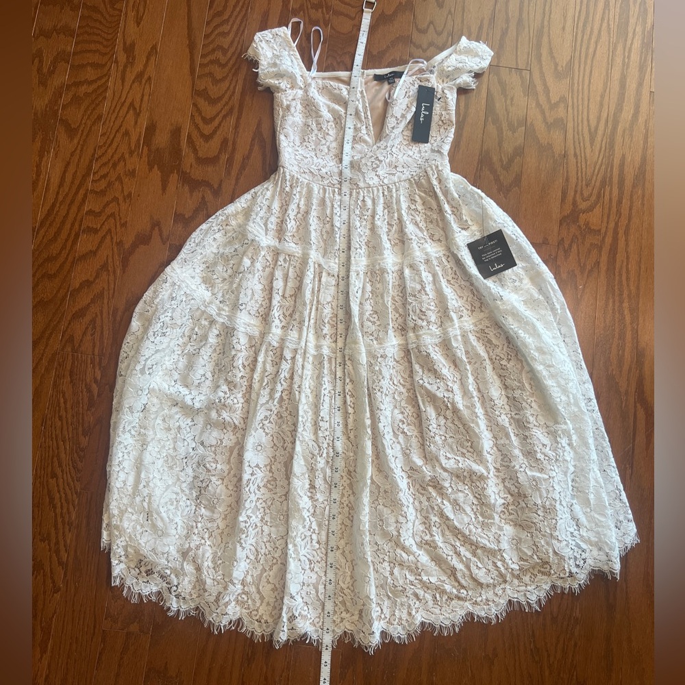 Lulus XS beautiful cream colored lace dress NWT - Picture 6 of 13
